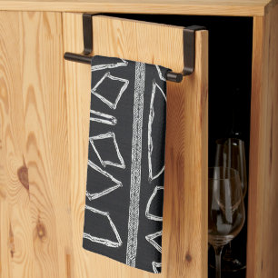 Linge De Cuisine Luxe Africain Caribéen Mudcloth Sophistiqué