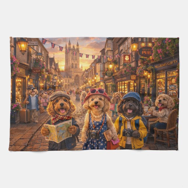 Linge De Cuisine Luxury Cockapoo Canterbury kitchen (Horizontal)