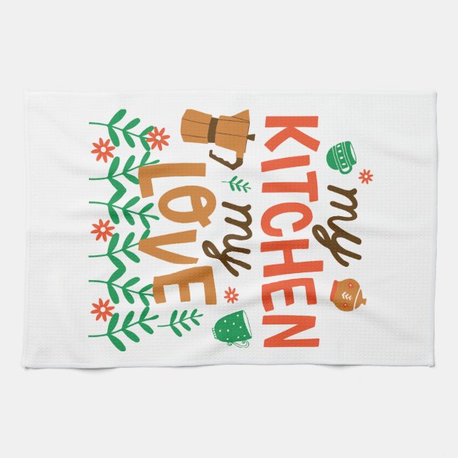 Linge De Cuisine Ma cuisine, mon amour (Horizontal)