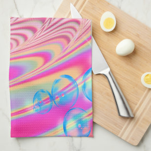 Linge De Cuisine MACRAME'- Image Abstraite colorée de l'art fractal