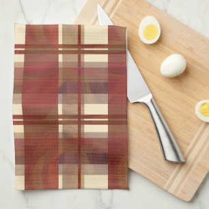 Linge De Cuisine Madras Plaid Fall Red