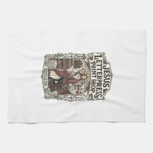 Linge De Cuisine Magasin d'impression Jésus Letterpress Jésus Lette