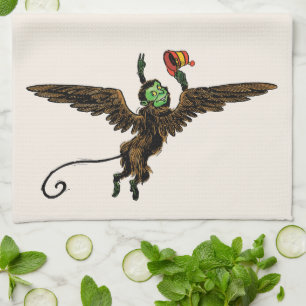 Linge De Cuisine Mage de l'âge vintage Oz, singe volant maléfique
