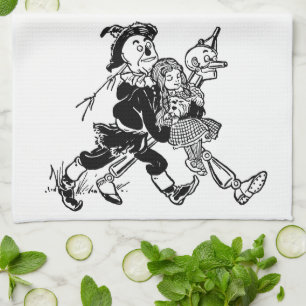 Linge De Cuisine Mage de l'Oz vintage Dorothy dormant avec des pavo