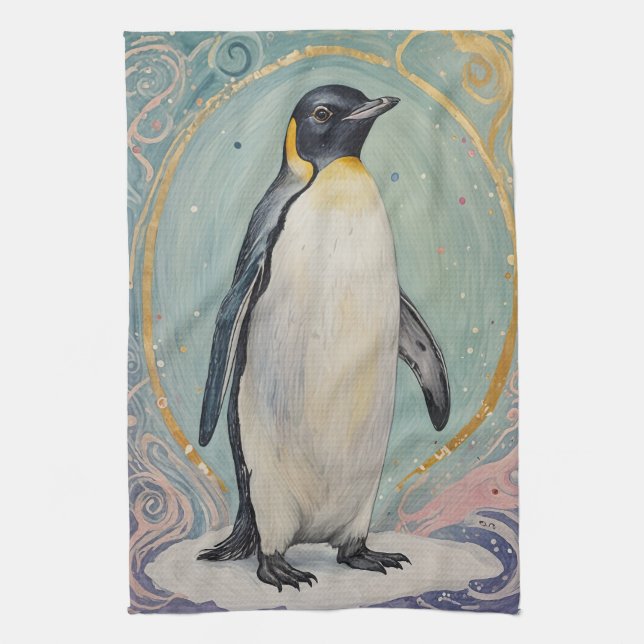 Linge De Cuisine Magique Pastel Penguin (Vertical)