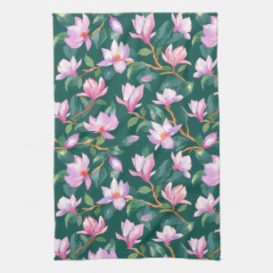 Linge De Cuisine Magnolia en floraison