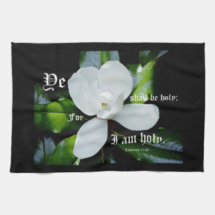 Linge De Cuisine Magnolia méridionale avec Leviticus 11:44