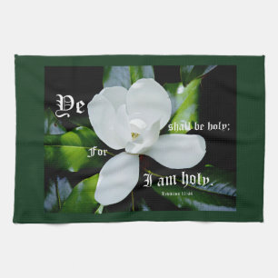 Linge De Cuisine Magnolia méridionale avec Leviticus 11:44