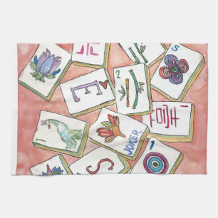 Linge De Cuisine Mahjong pêche
