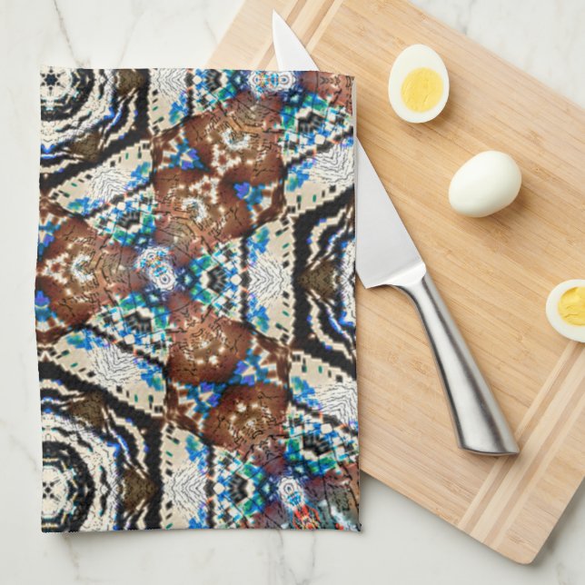 Linge De Cuisine maillage de fil épais Brown est ce à quoi il resse (Quart Plié)