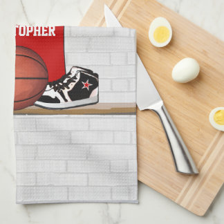 Linge De Cuisine maillot de basket rouge personnalisé