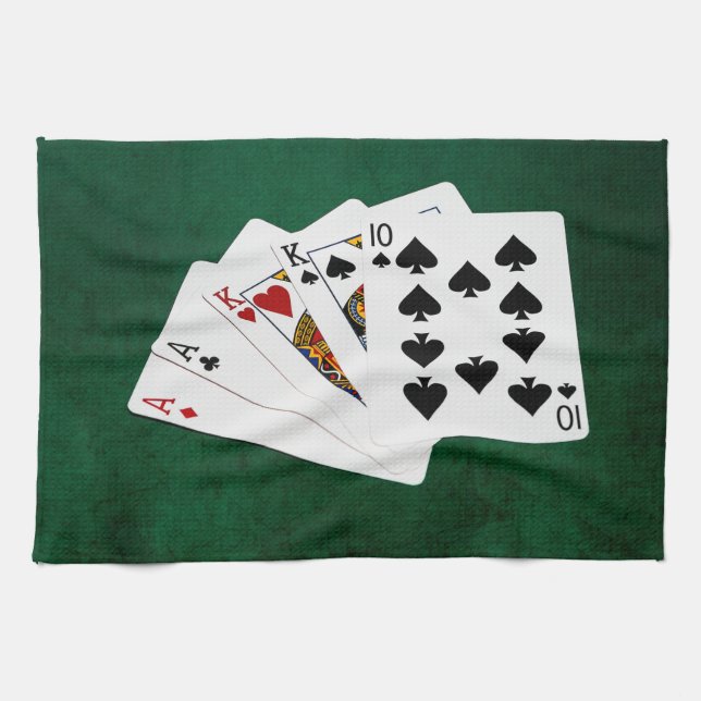 Linge De Cuisine Mains de poker - Deux paires - As, King (Horizontal)