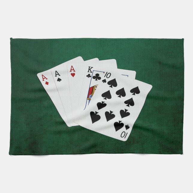 Linge De Cuisine Mains De Poker - Trois D'Un Genre - Ace (Horizontal)