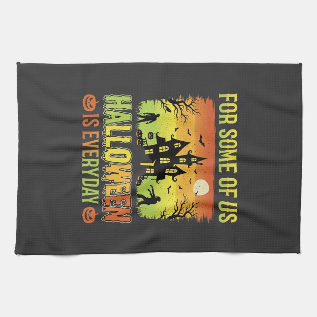 Linge De Cuisine Maison hantée d'Halloween pour certains d'entre no (Horizontal)