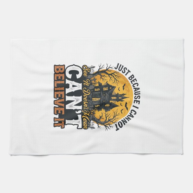 Linge De Cuisine Maison Hantée Halloween Incroyable Vintage (Horizontal)