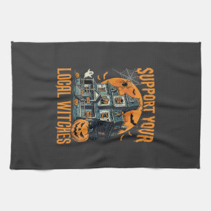 Linge De Cuisine Maison Hantée Halloween Soutenez Vos Sorcières Loc