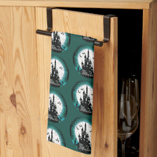 Linge De Cuisine Maison hantée pleine lune chauves-souris Joyeux Ha