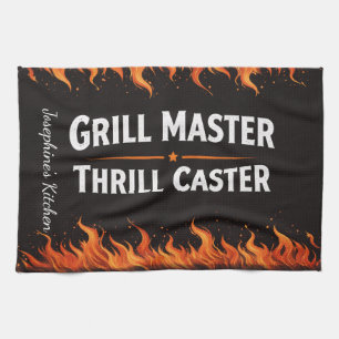 Linge De Cuisine Maître Grill Personnalisé Lanceur de Frisson BBQ F