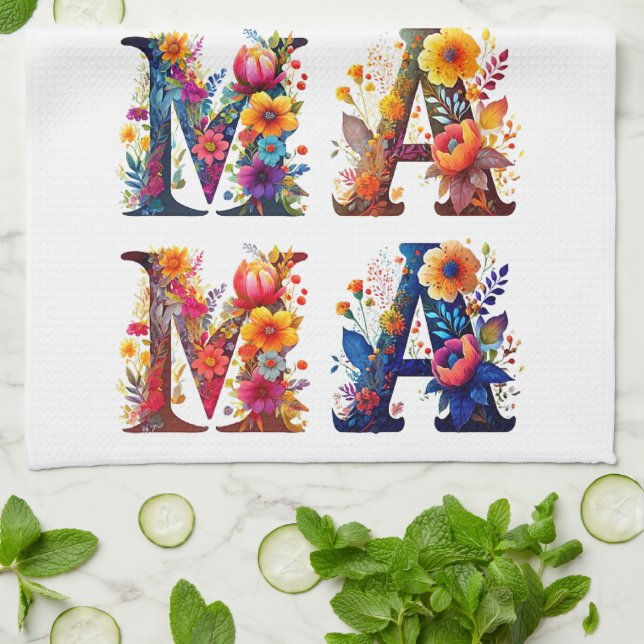 Linge De Cuisine MAMA Floral (Plié)