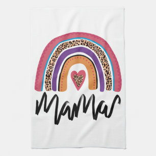 Linge De Cuisine Mama Leopard Rainbow