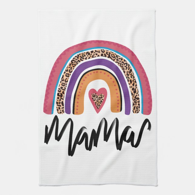 Linge De Cuisine Mama Leopard Rainbow (Vertical)