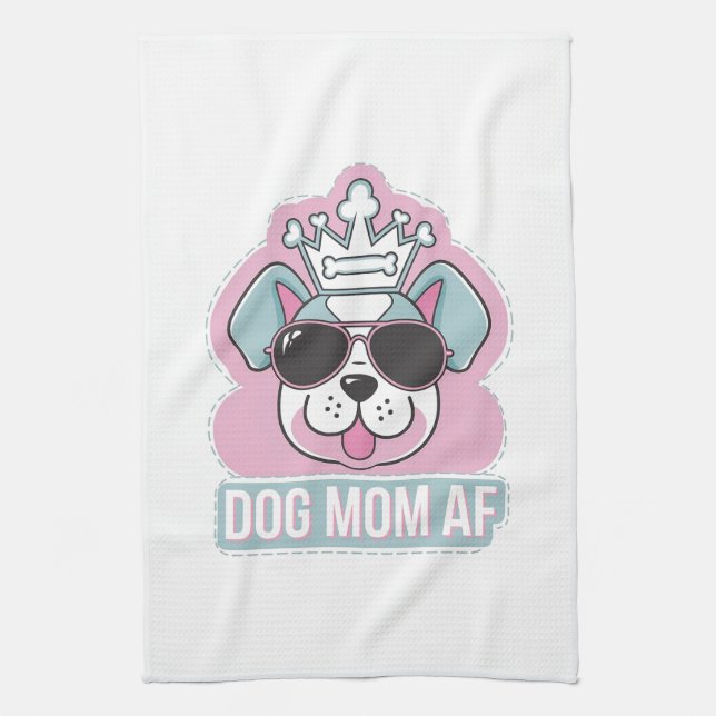 Linge De Cuisine Maman Chienne AF - Design drôle de maman chien (Vertical)