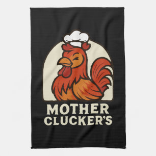 Linge De Cuisine Maman Clucker's Drôle de Poulet Rétro Chef - Vinta