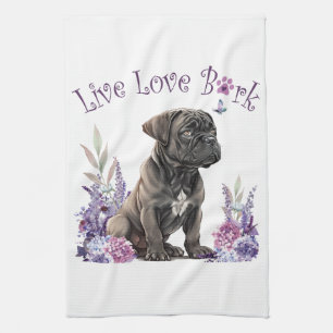 Linge De Cuisine Maman de Cane Corso Fleurie