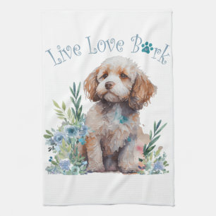Linge De Cuisine Maman de Cockapoo Fleurie