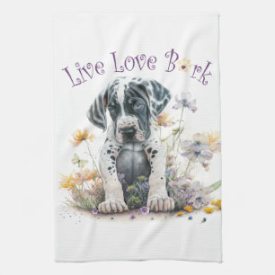 Linge De Cuisine Maman Dogue Allemand Floral