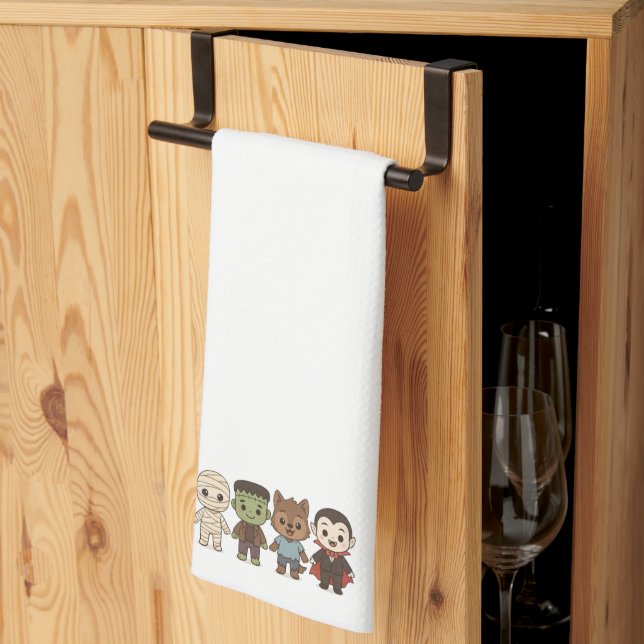 Linge De Cuisine Maman mignonne, Frankenstein, Dracula, loup-garou (Pliage en tiers)