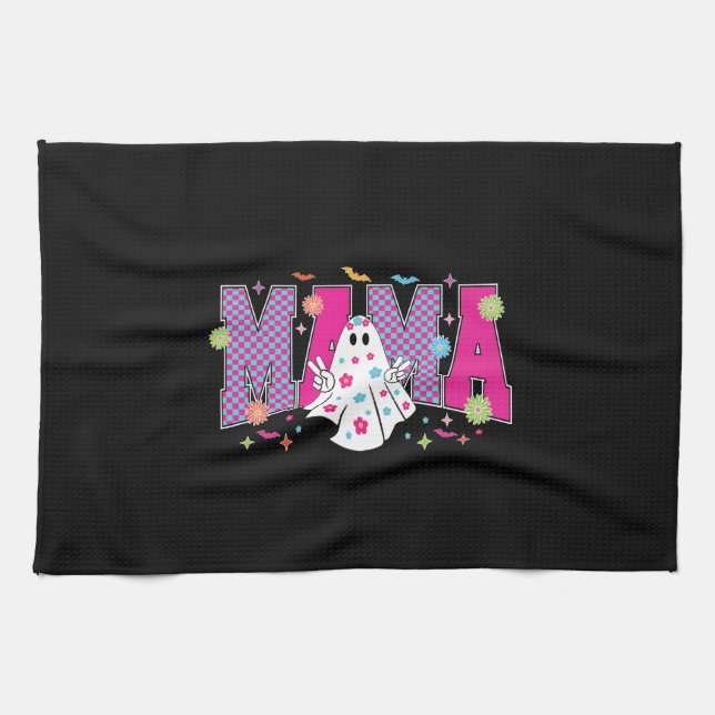 Linge De Cuisine Maman Neon Halloween Mini (Horizontal)