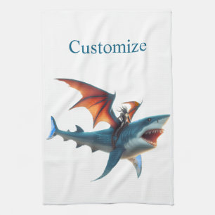 Linge De Cuisine Man-Bat équitation Scary Shark Thunder_Cove