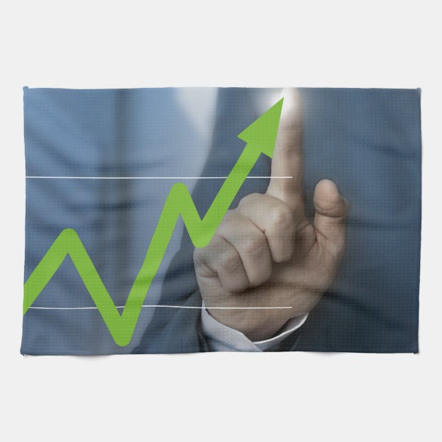 Linge De Cuisine Man showing stock price touchscreen concept (Horizontal)