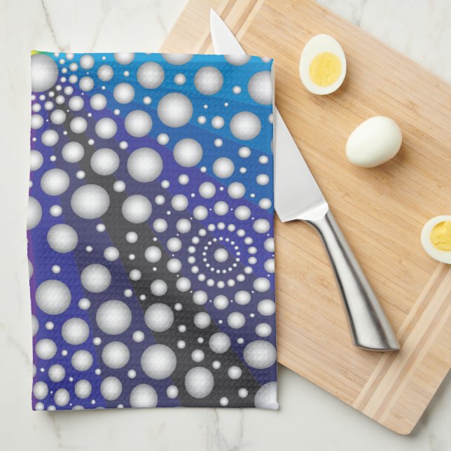 Linge De Cuisine Mandala de cercles 2 (Quart Plié)