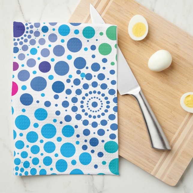 Linge De Cuisine Mandala de cercles 3 (Quart Plié)