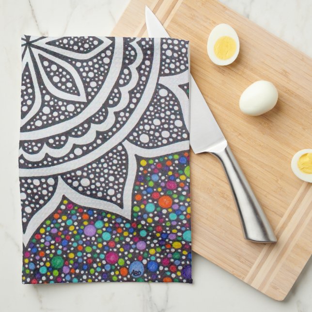 Linge De Cuisine Mandala Mosaic 2025 (Quart Plié)
