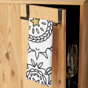 Linge De Cuisine Mandala tressé et Leaf Motif Design