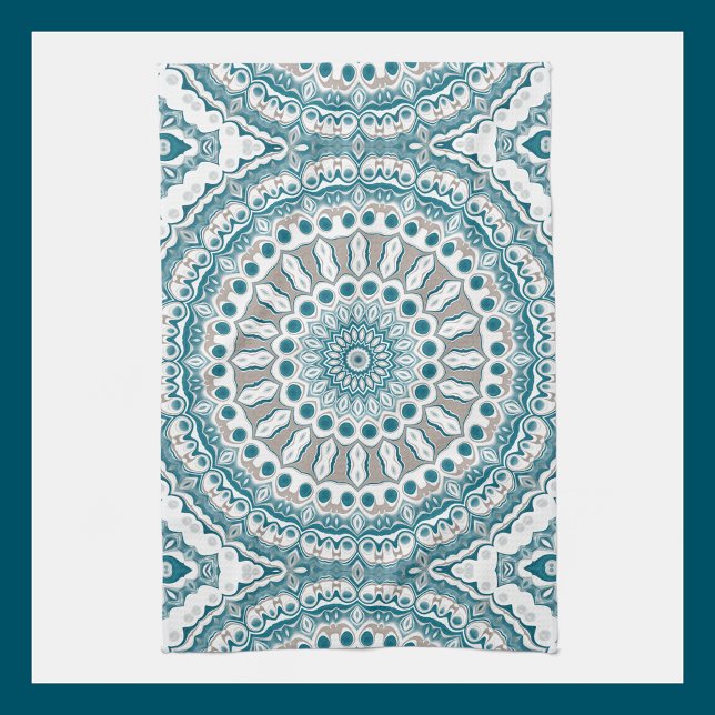 Linge De Cuisine Mandala Turquoise côtier et sable inspirée de l'oc (Créateur téléchargé)