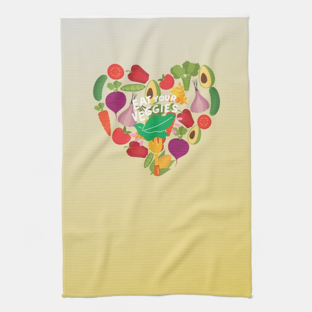 Linge De Cuisine Mange tes Légumes (Vertical)