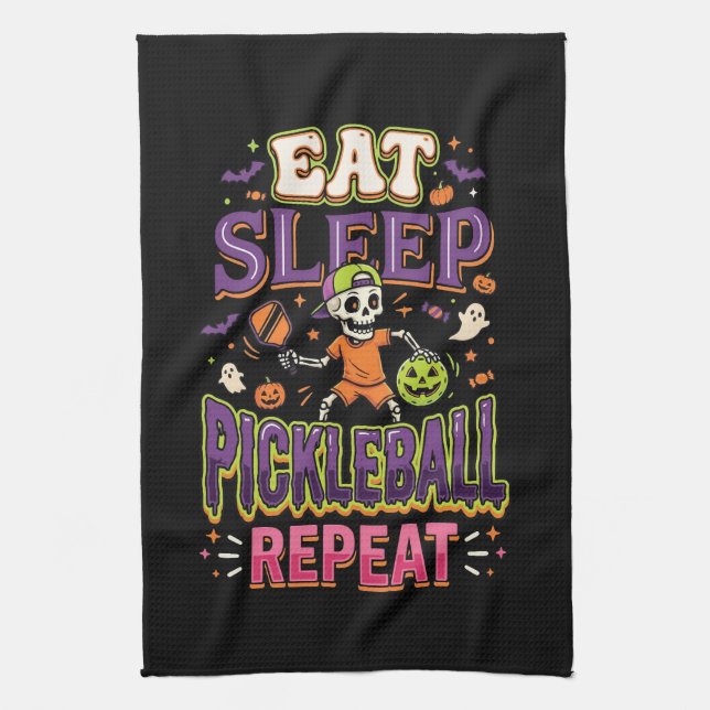 Linge De Cuisine Manger Dormir Pickleball Répéter Pickleball (Vertical)