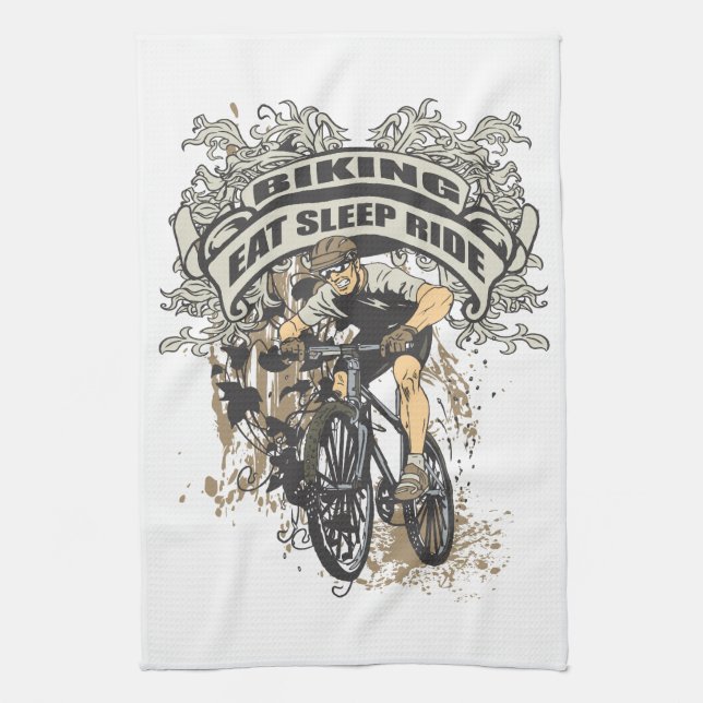 Linge De Cuisine Mangez, dormez, montez faire du vélo (Vertical)