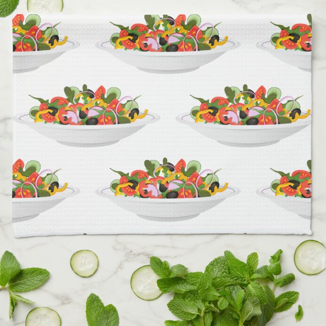 Linge De Cuisine Mangez plus de plantes frais motivation salade let (Plié)