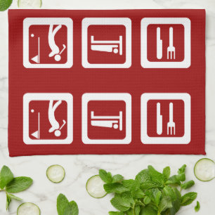 Linge De Cuisine Mangez Sleep Golf - N'importe quelle couleur