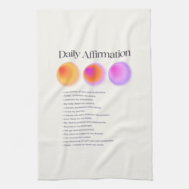 Linge De Cuisine manifestation d'affirmations quotidiennes (Vertical)