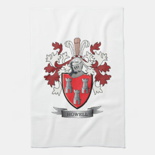 Linge De Cuisine Manteau de crête de famille de Howell des bras