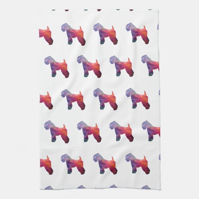 Linge De Cuisine Manteau doux roux roux Chien Geo pourpre (Vertical)