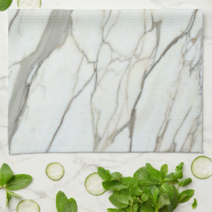 Linge De Cuisine Marbre blanc granit luxe texture naturelle