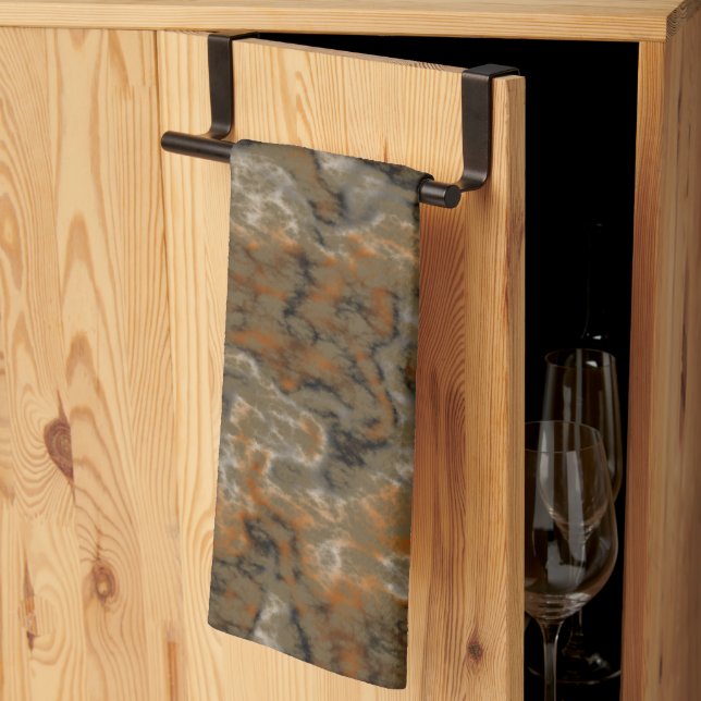 Linge De Cuisine Marbre doré (Pliage en tiers)