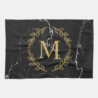 Linge De Cuisine Marbre noir